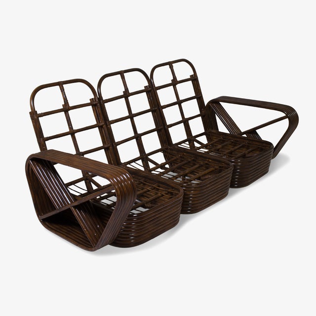 Mid-Century Modern Paul Frankl Style Five-Piece Modular Sectional in Dark Chocolate For Sale - Image 3 of 6