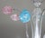 "Amsterdam" Large Size Vintage Pink and Blue Tulip Murano Glas Chandelier, 1970s For Sale - Image 12 of 14