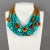 Contemporary Angela Caputi Resin Choker Necklace Turquoise and Brown Multi-Strand For Sale - Image 3 of 9