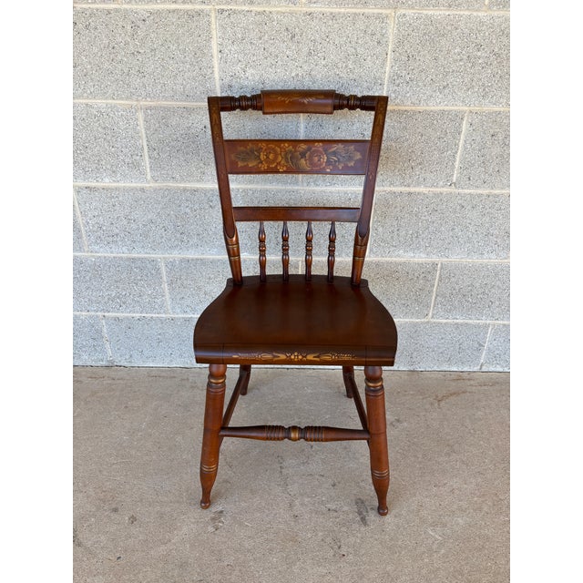 English (B) Hitchcock Riverton Harvest Maple Inn Chair For Sale - Image 3 of 10