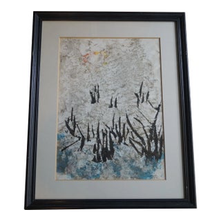 1970s Mitsuzo Yamada Signed and Numbered Original Etching, Framed For Sale