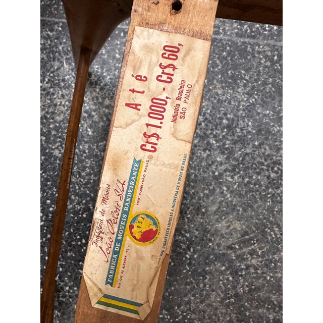 Gold Set of 6 Jacaranda Dining Chairs, Moveis Brazil 1960 For Sale - Image 8 of 9