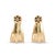 Metal Vintage 14k Yellow Gold 1.43ct Diamond Stud Huggie Clip Dangle J Hoops Earrings, a Pair For Sale - Image 7 of 8