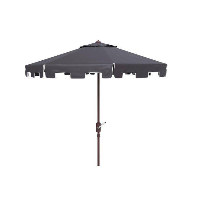 Zimmerman 11Ft Round Market Umbrella, Navy With White Trim For Sale In Philadelphia - Image 6 of 6