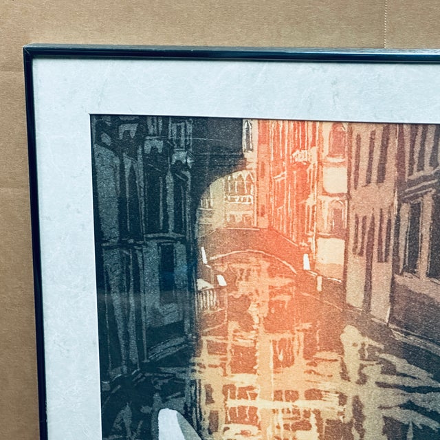 Metal Original Festival Poster From Venice Italy 1992 Venezia Il Carnevale Bac Art Studio S. Marco For Sale - Image 7 of 11