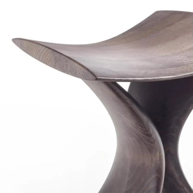Wood Aman Cafe Stool by PC Collection For Sale - Image 7 of 10