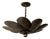 Antique Brass Floral Pendant Light Fixture, Handmade Flower Ceiling Light For Sale