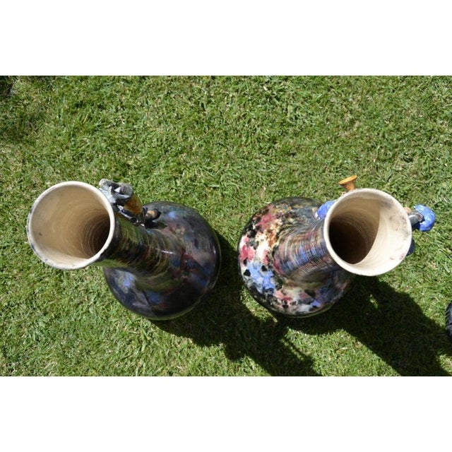 Glazed Ceramic Vases, 1920s, Set of 2 For Sale - Image 12 of 13