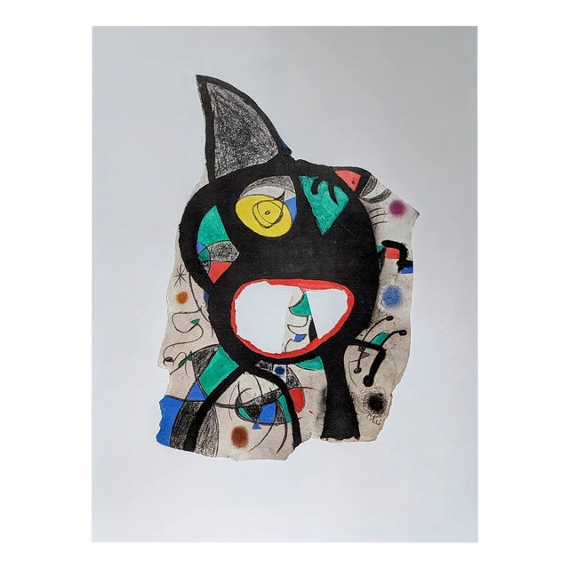 Joan Miro, Tete dans la nuit, Lithograph, 1973 For Sale