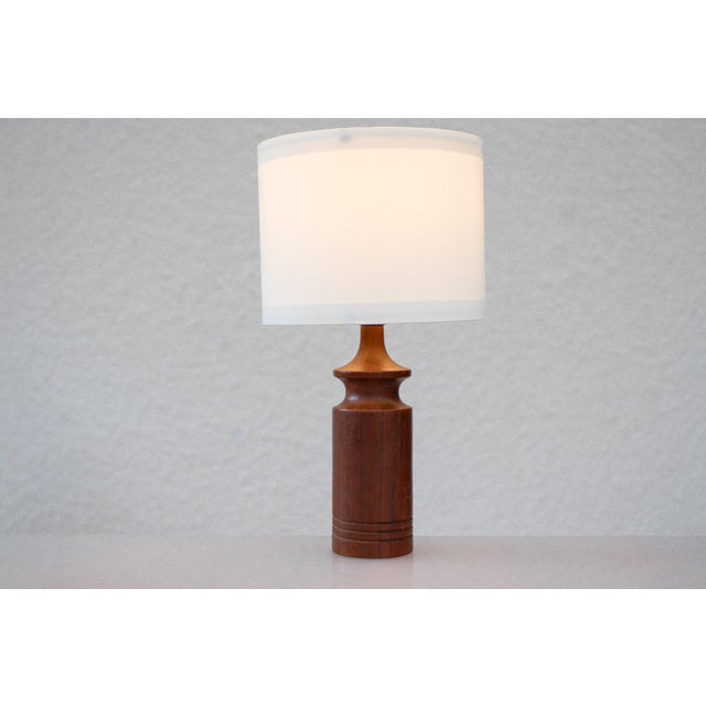 Modern Scandinavian Teak Table Lamp For Sale - Image 14 of 15