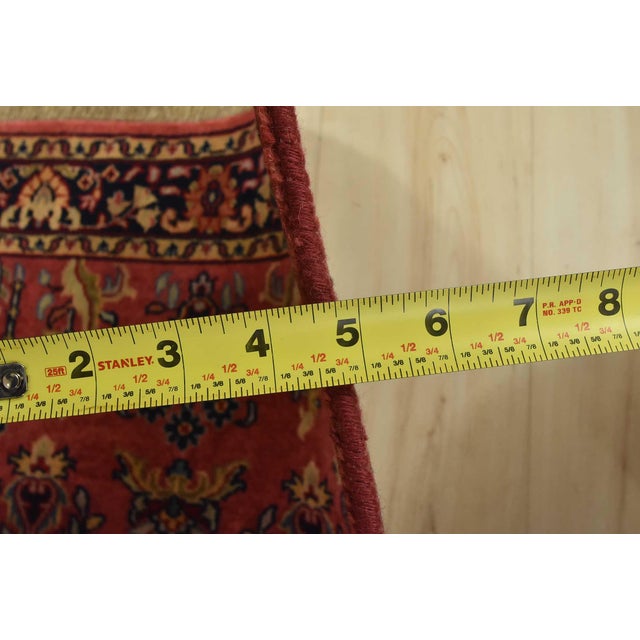 Fine Sarouk Runner 2’8” X 9’7” Pink Wool Traditional Hand-Knotted Oriental Rug For Sale - Image 10 of 12