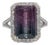 6.3Ct Bi-Color Tourmaline Ring With Natural Diamond Accents in Solid 14k Gold, Size 6.75 For Sale