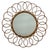 Vintage French Round Rattan Mirror, 1950s For Sale - Image 3 of 9