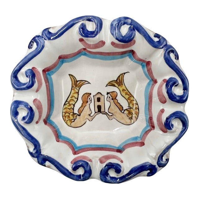 Vintage 5-Star Le Sirenuse Hotel Ceramic Ashtray Positano Italy For Sale