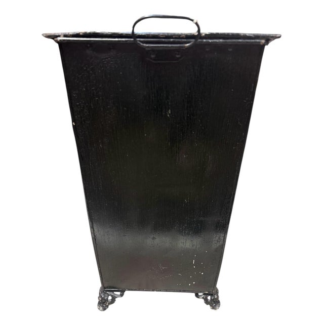 Antique, Victorian, Heavy Metal Coal Scuttle With Removable Bin For Sale - Image 10 of 12