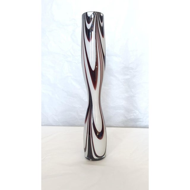 Purple and White Murano Glass Wave Vase from Carlo Moretti, Italy, 1970s For Sale - Image 4 of 13