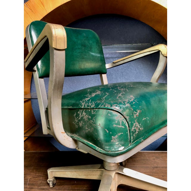 1950s Vintage Beefy Steelcase Banker Rolling Desk Chair Chairish