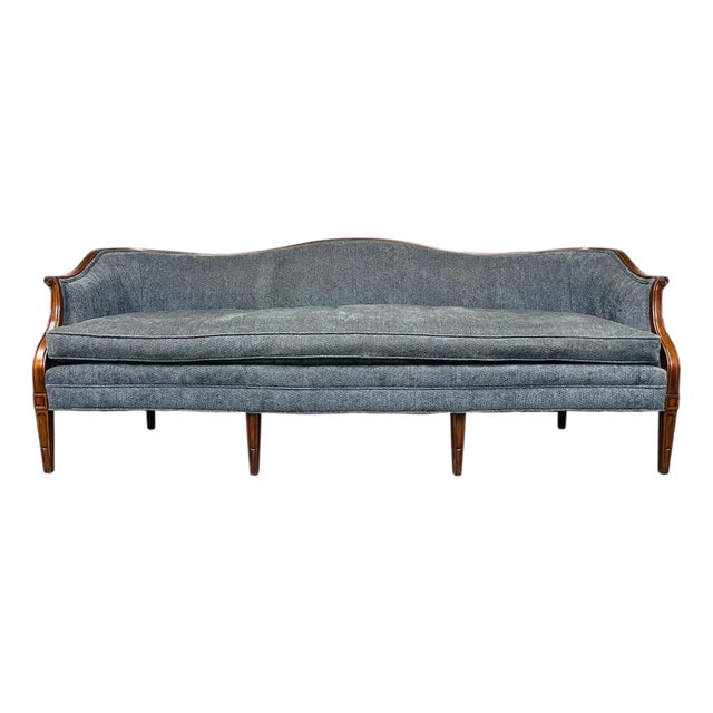 Chippendale-Inspired Serpentine Camelback Sofa by Hickory Chair For Sale