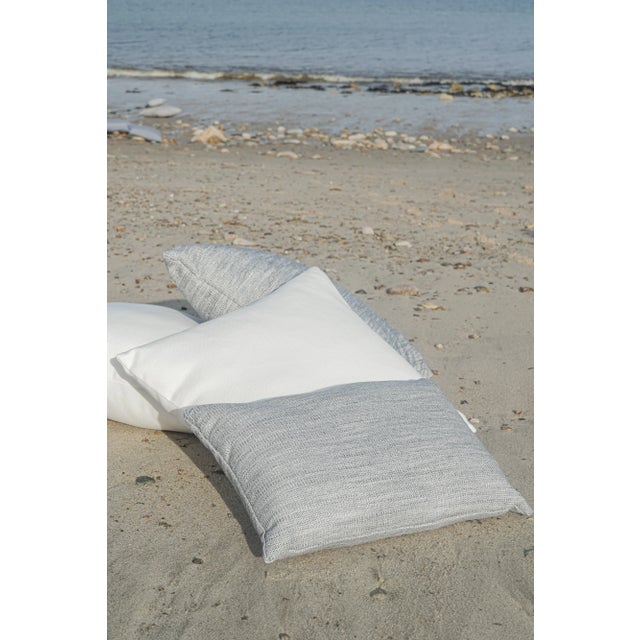 Summer Classic White Indoor Outdoor Pillow 24x24 For Sale - Image 4 of 6
