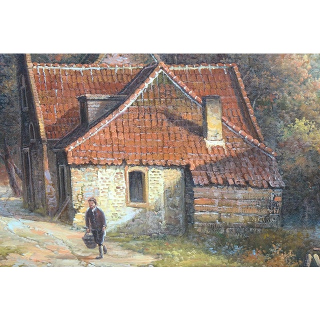 1960s 1960s European School Oil on Canvas Signed Original For Sale - Image 5 of 8