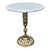 Hollywood Regency Vintage Hollywood Regency Round Blue Marble Top Brass Pedestal Side Table For Sale - Image 3 of 8