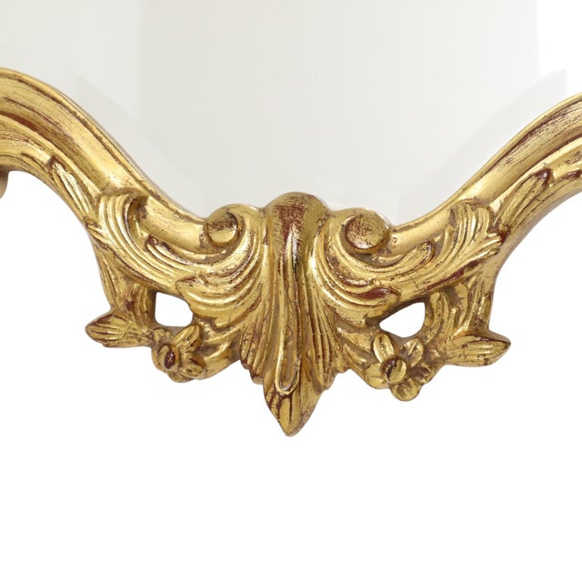Large Baroque Crested Mirror in Gold Leaf from Deknudt, 1950s For Sale - Image 15 of 18