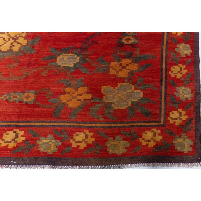 Doris Leslie Blau Antique Bessarabian Russian Flatweave Rug In Crimson - c. 1920 For Sale In New York - Image 6 of 8