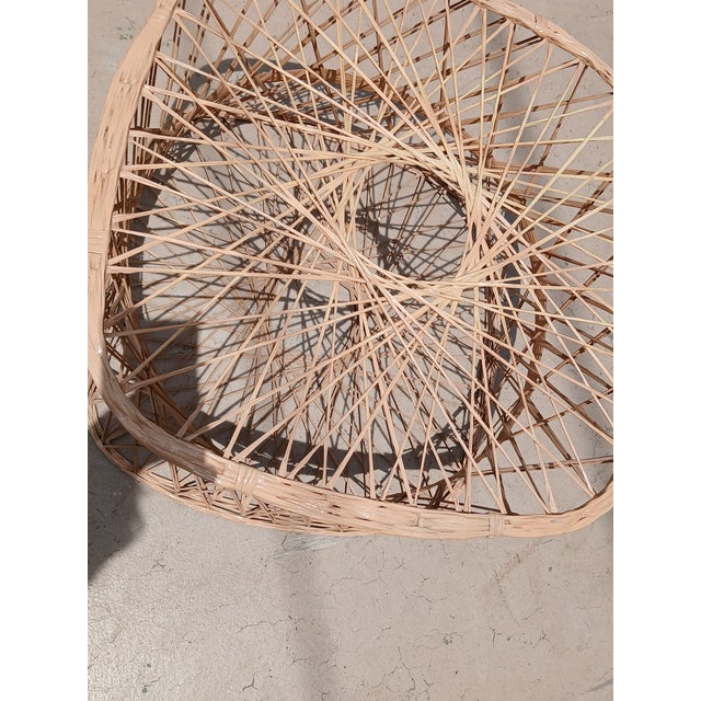 Tan Russell Woodard Attributed Spun Fiberglass Vintage Modern Ottoman For Sale - Image 8 of 9