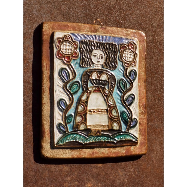 1950s Modern Rustic Ceramic Brittany Woman Portrait, France, 1970 For Sale - Image 5 of 10