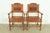 English Early Romweber Antique English Jacobean Carved Oak and Burl Wood Armchairs, Pair For Sale - Image 3 of 13