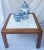 1970s California Coastal Chic White Ceramic Tile and Walnut Square Table For Sale - Image 10 of 11