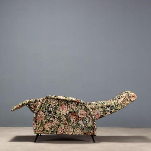 Vintage Reclining Armchair in and Fabric Metal, 1960s For Sale - Image 3 of 11