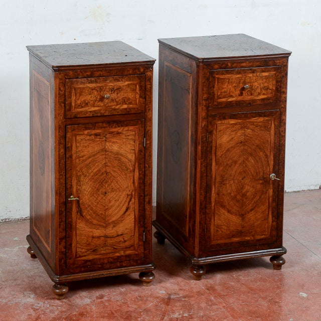 Inlaid Bedside Tables, 19th Century, Set of 2 For Sale - Image 18 of 18