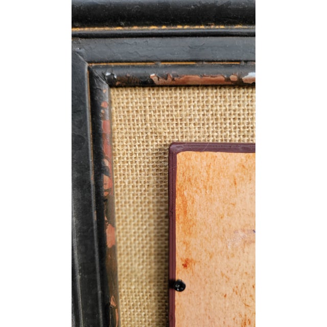 Wood Mid 20th Century Post Card Poster on Wood For Sale - Image 7 of 8