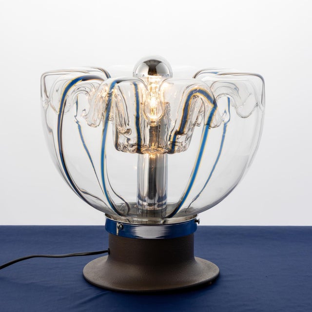 Space Age Table Lamp in Hand-Blown Murano Glass from Targetti Sankey, Italy, 1970s For Sale - Image 4 of 16