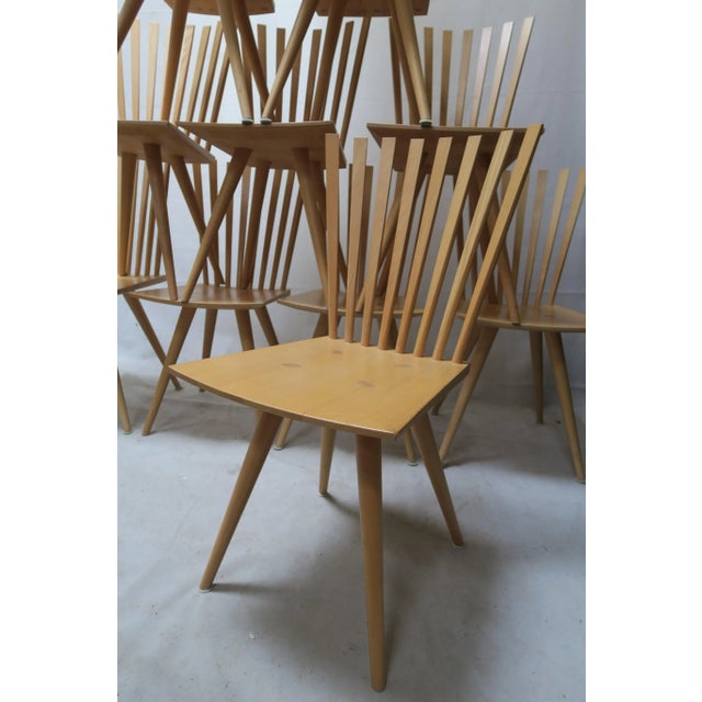 Contemporary Model Mikado Chairs by Johannes Foersom and Peter Hiort-Lorenzen for Fredericia, 1990s, Set of 10 For Sale - Image 3 of 14