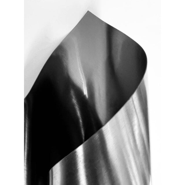 Gray Pair of 1970s Maison Charles Steel Sculptural Sconces For Sale - Image 8 of 13