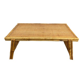 Tortoise Bamboo Rattan Folding Bed Tray For Sale