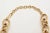 Modern Vintage Givenchy Brass Chain and Link Necklace With Turquoise Glass Pendant Medallion For Sale - Image 3 of 8