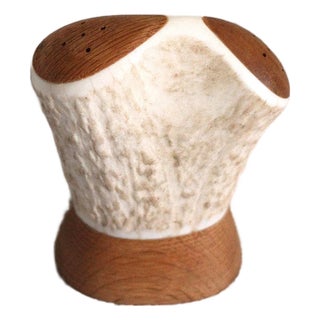 1980s Wood and Antler Salt and Pepper Shakers For Sale