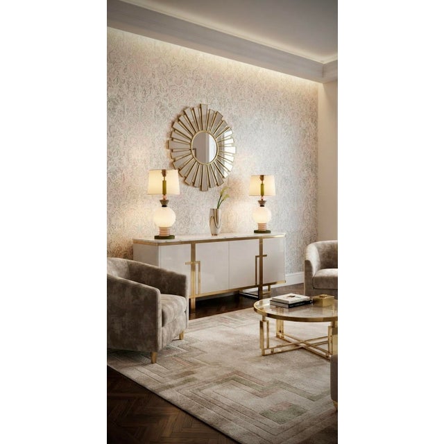 A unique and original Murano glass sculptural table lamp. Its captivating shape is due to the exclusive Murano glass...