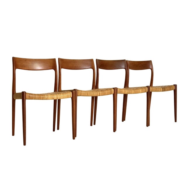 Model 77 Chairs from N. O. Møller, 1950s, Set of 4 For Sale - Image 14 of 14