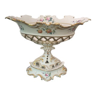 Mid 1800s Old Paris Porcelain Centerpiece For Sale
