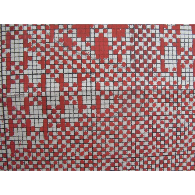 19th Century Antique Textile Design Gouache on Paper For Sale - Image 5 of 7