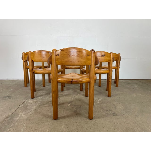 Mid-Century Modern Brutalist Pine Dining Chairs from Rainer Daumiller, Denmark, 1970s, Set of 6 For Sale - Image 3 of 12