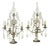 French 19th Century Pair of Crystal Girandole Table Lamps For Sale
