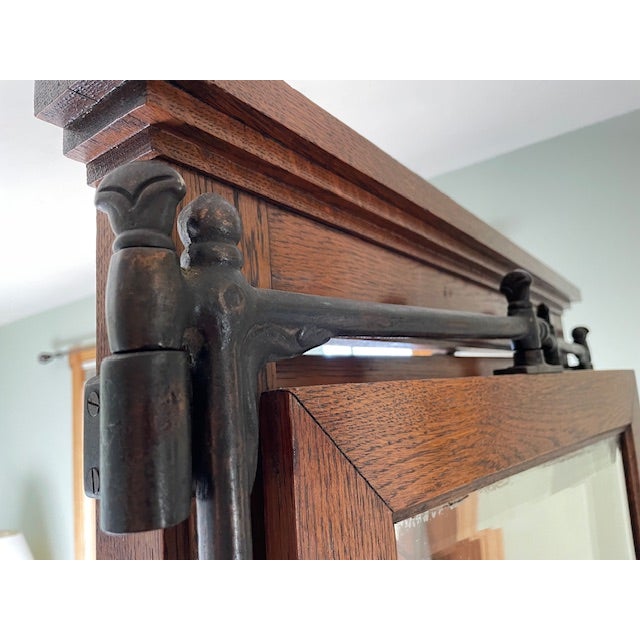 Previous owner stated this had been used in the Chicago Sears building as a dressing room mirror and it was built in...