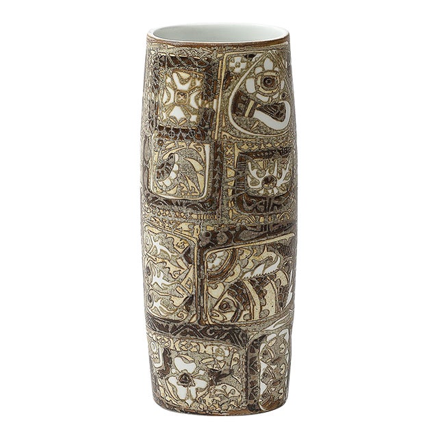 Mid-Century Modernist Ceramic Vase by Johanne Gerber for Royal Copenhagen For Sale