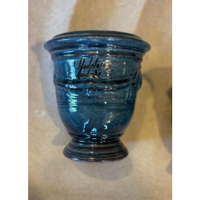 French Anduze Pair of Small Pots! For Sale - Image 4 of 4