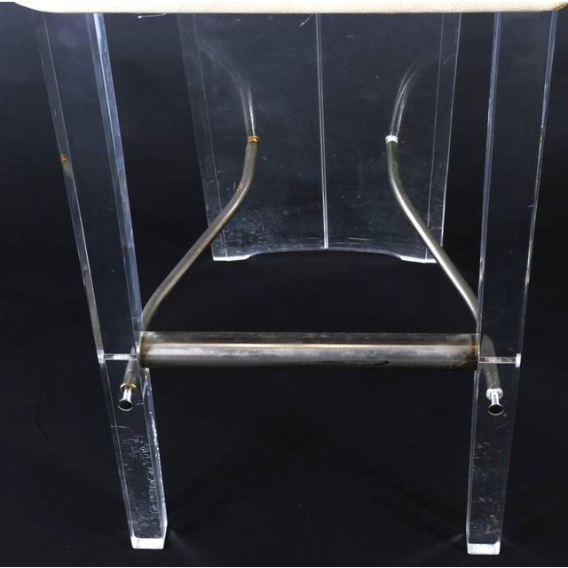 1970s Pair MCM Lucite Bar Chairs / Stools by Hill Manufacturing Co. For Sale - Image 9 of 10